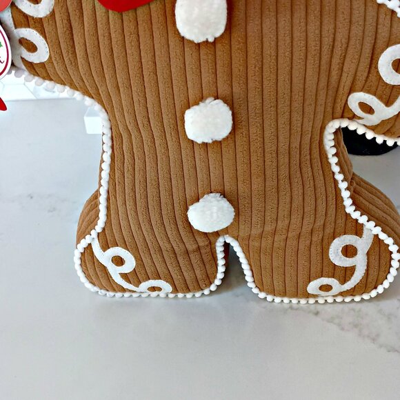 NEW! TALL 19" WEIGHTED STANDING GINGERBREAD MAN DECOR - Picture 4 of 5